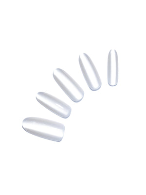 White Sand long oval off-white sand press-on nails 30-piece set