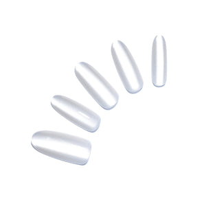 White Sand long oval off-white sand press-on nails 30-piece set