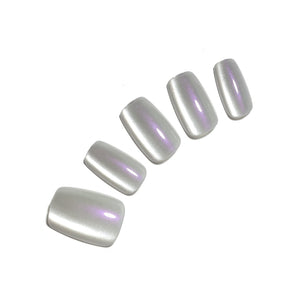 silver press on nails