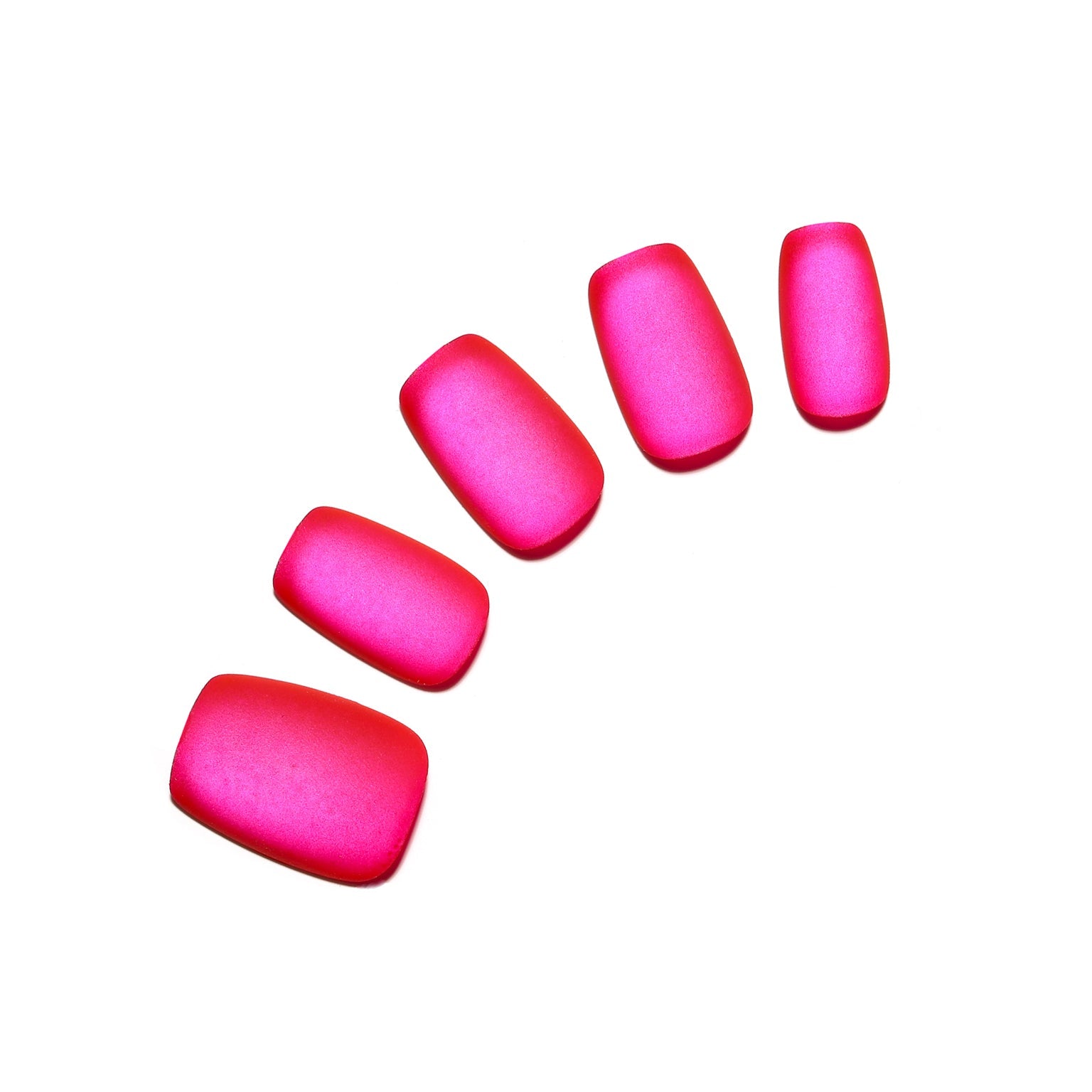 Popstar Pink short square hot pink press-on nails 30-piece set