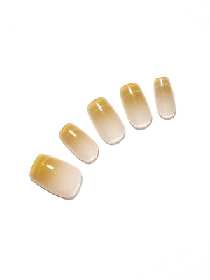 yellow ombre press on nails