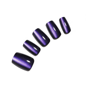 purple press on nails
