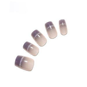 purple tip ombre press on nails