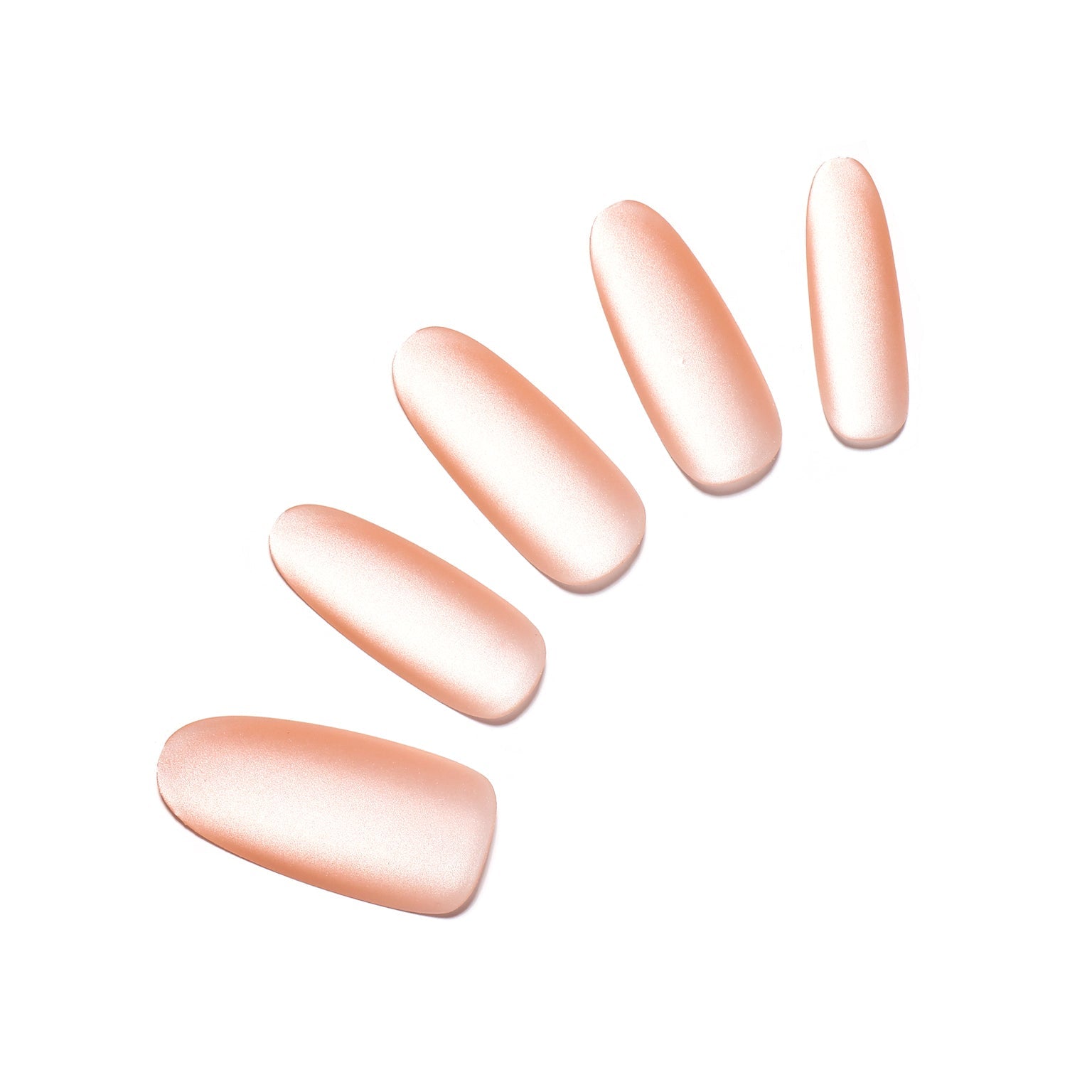 Matte Long Oval Solid Color Mani