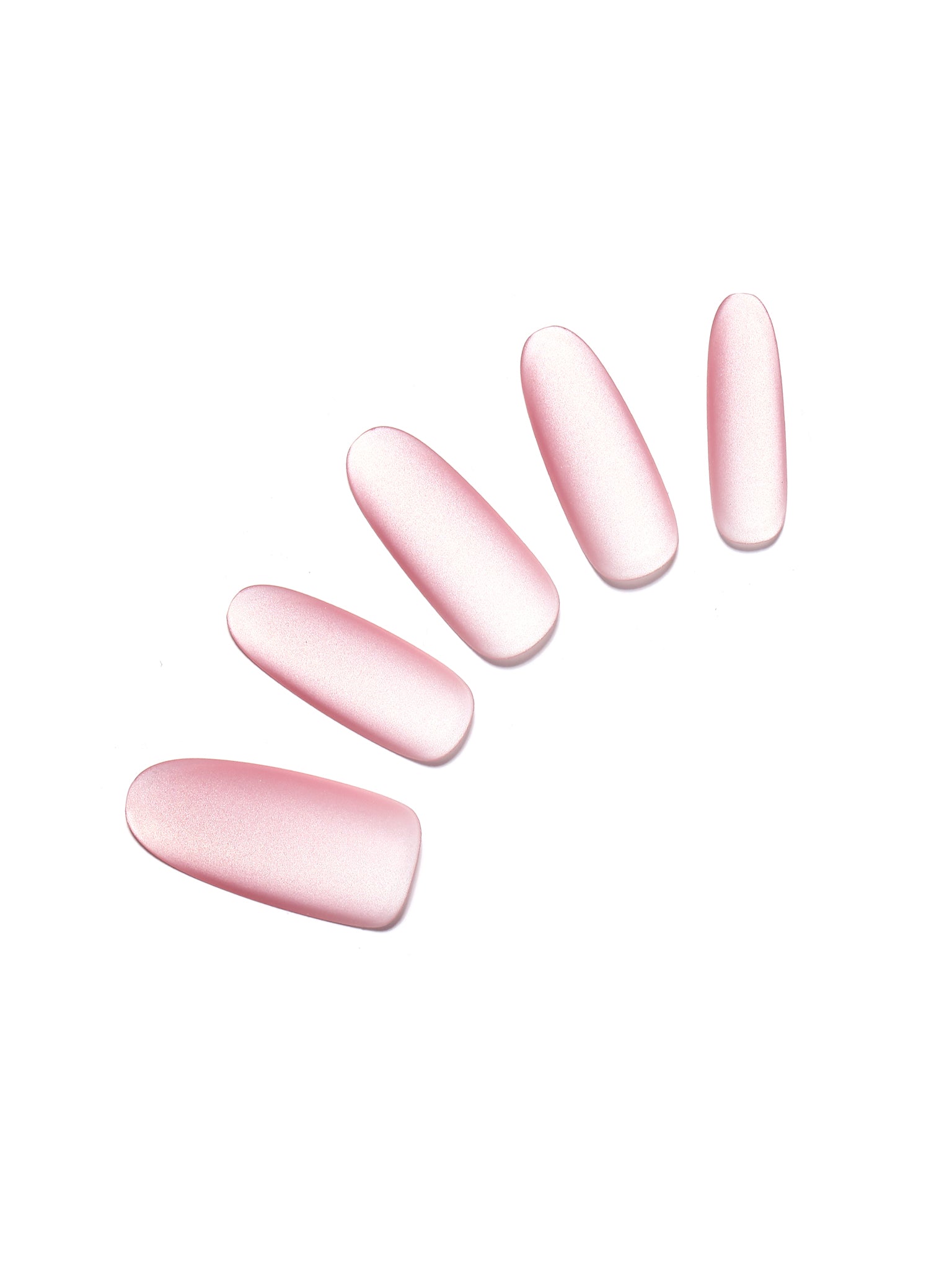 Pink Mousse – Long Oval Baby Pink Press-On Nails