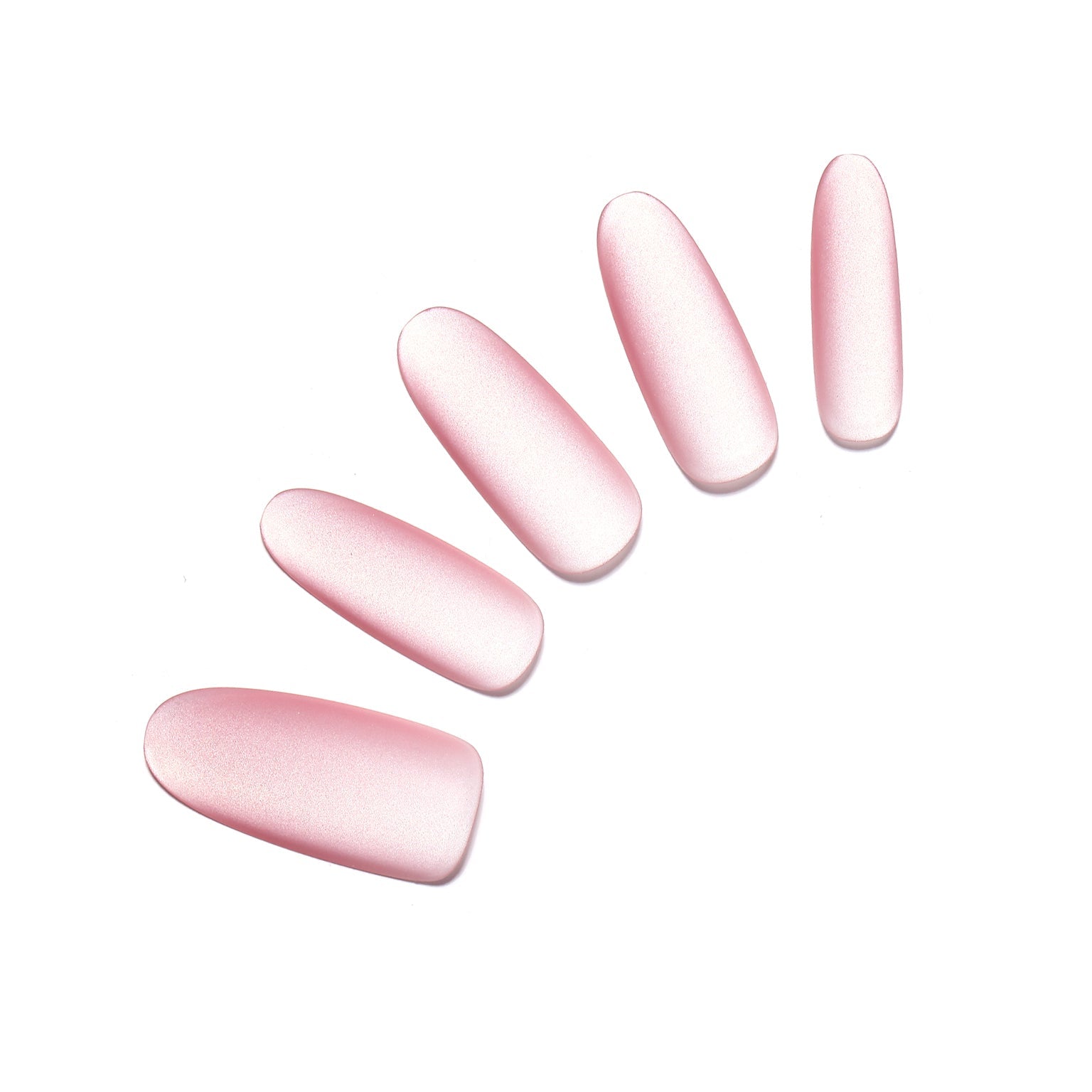 Pink Mousse – Long Oval Baby Pink Press-On Nails