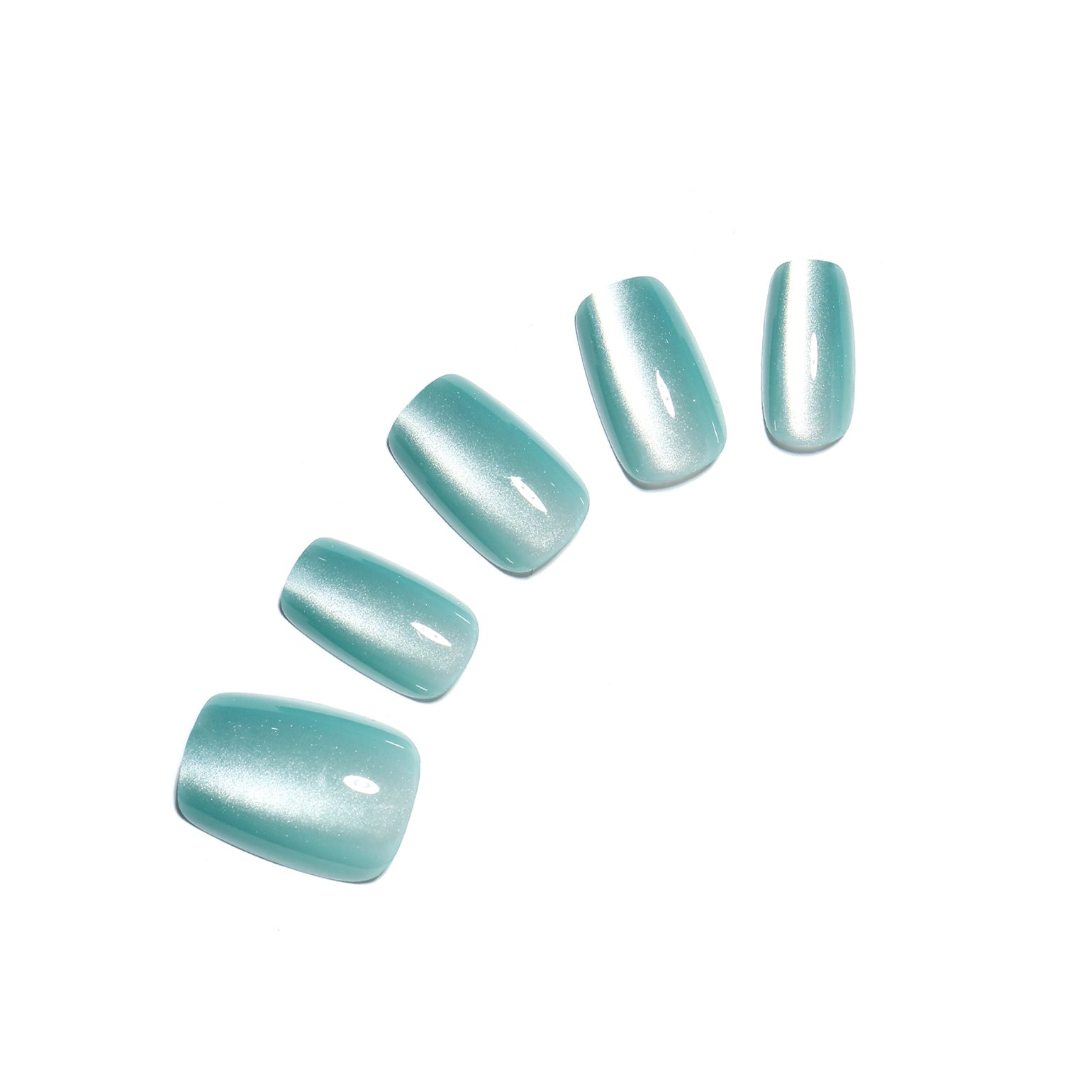 Crystal Wave acrylic press-on nails with crystal-shine gel finish 30 piece set