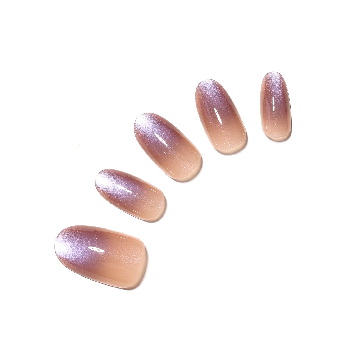 Violet Sand long oval violet sand press-on nails 30-piece set