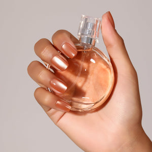 orange press on nails