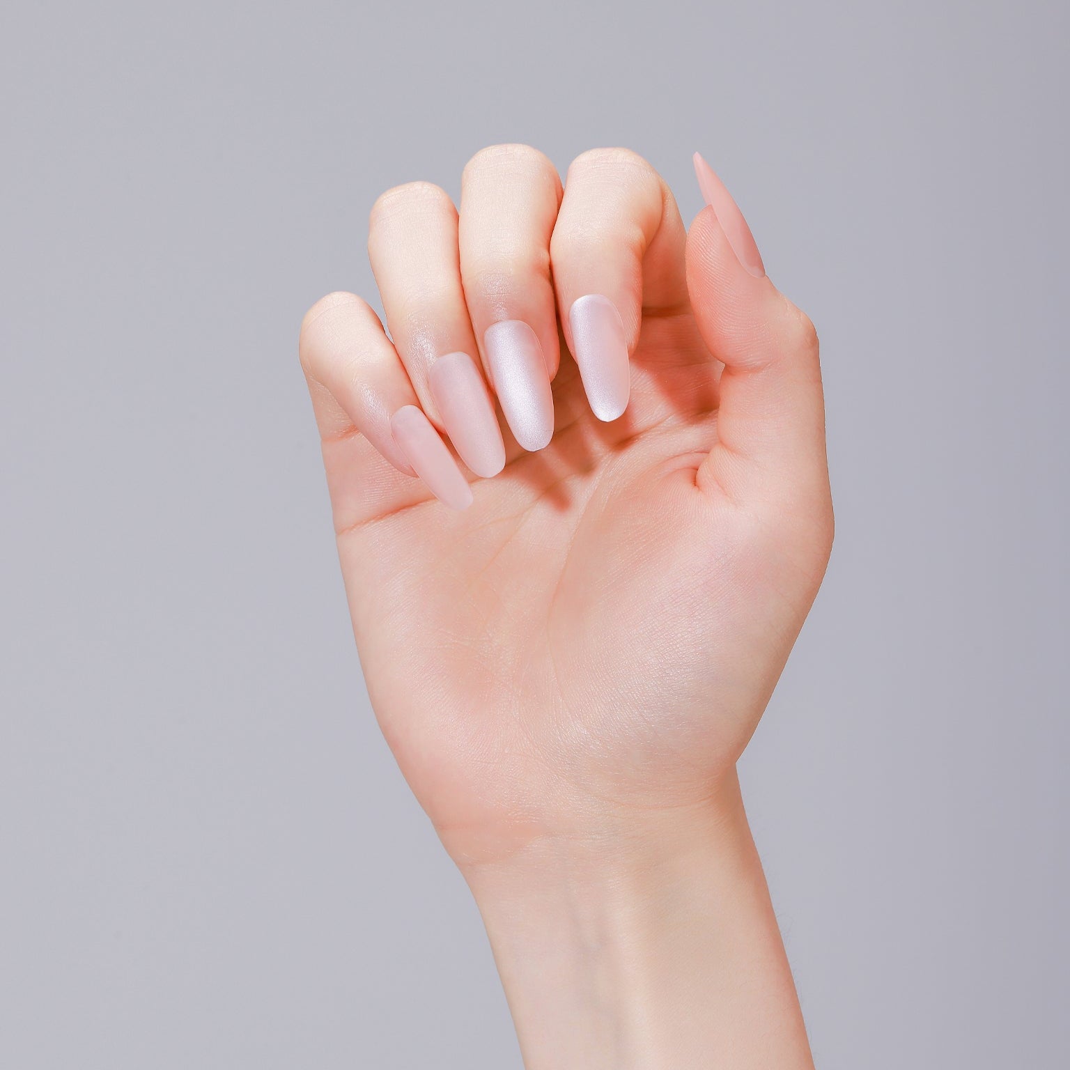 Matte Long Oval Solid Color Mani