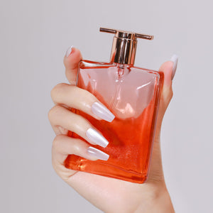 white coffin shape press on nails