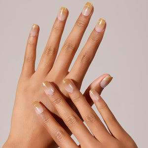yellow ombre press on nails