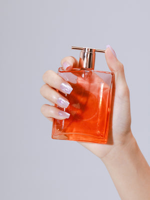 Pastel cotton candy aura press on nails – medium square premium acrylic tips