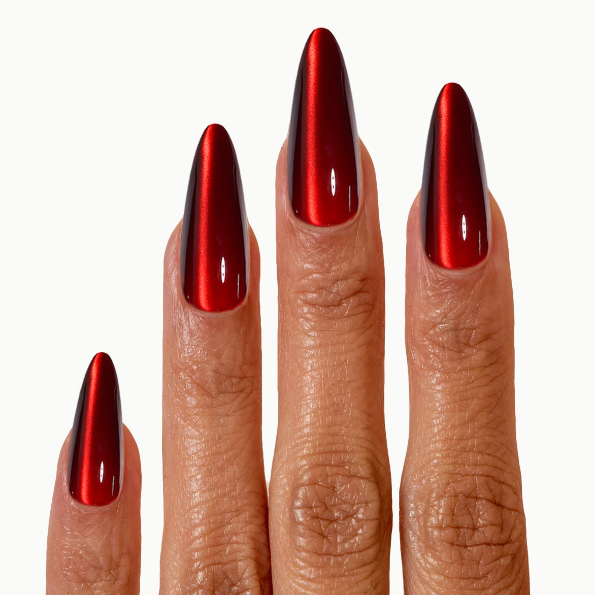 Ruby Rush – Classic Ruby Red Almond Press On Nails
