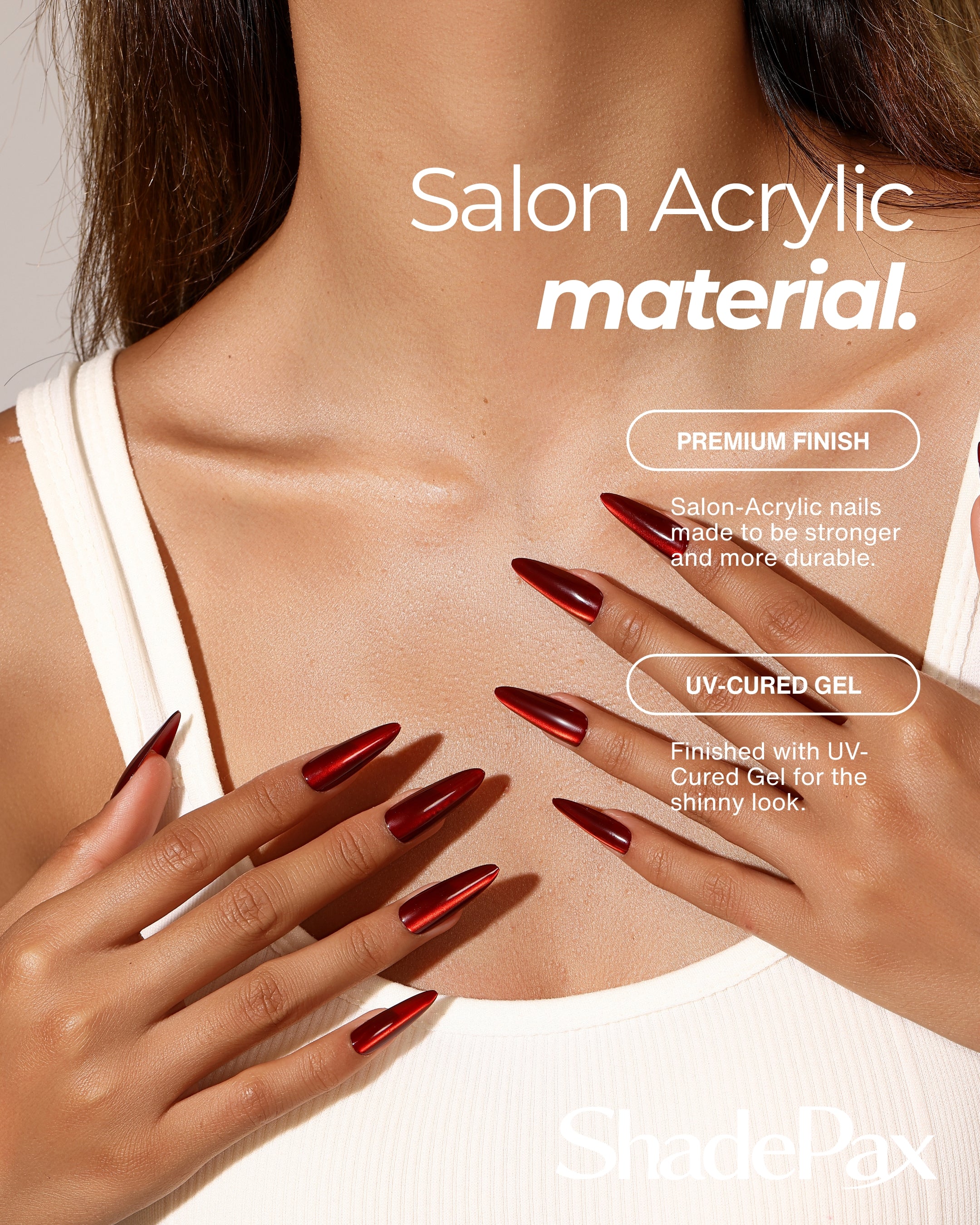 Ruby Rush – Classic Ruby Red Almond Press On Nails