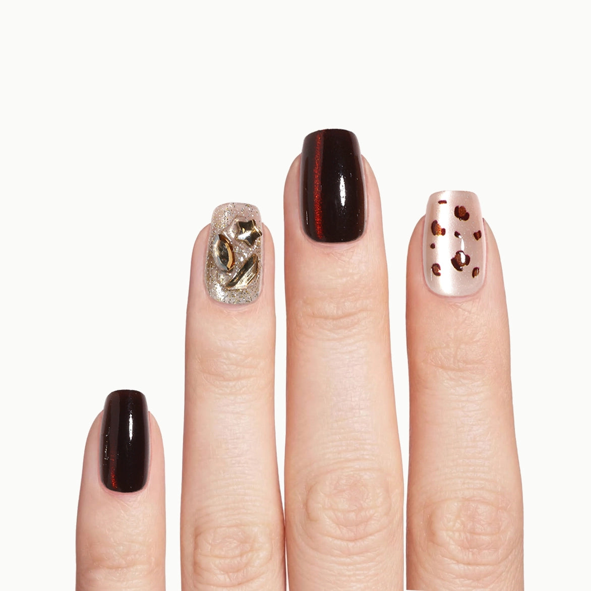 Cherry Velvet Nails – Square Cherry Red Cat Eye Press-On Nails