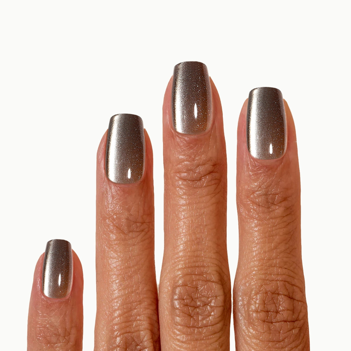 Silken Cocoa – Square Cocoa Brown Press-On Nails