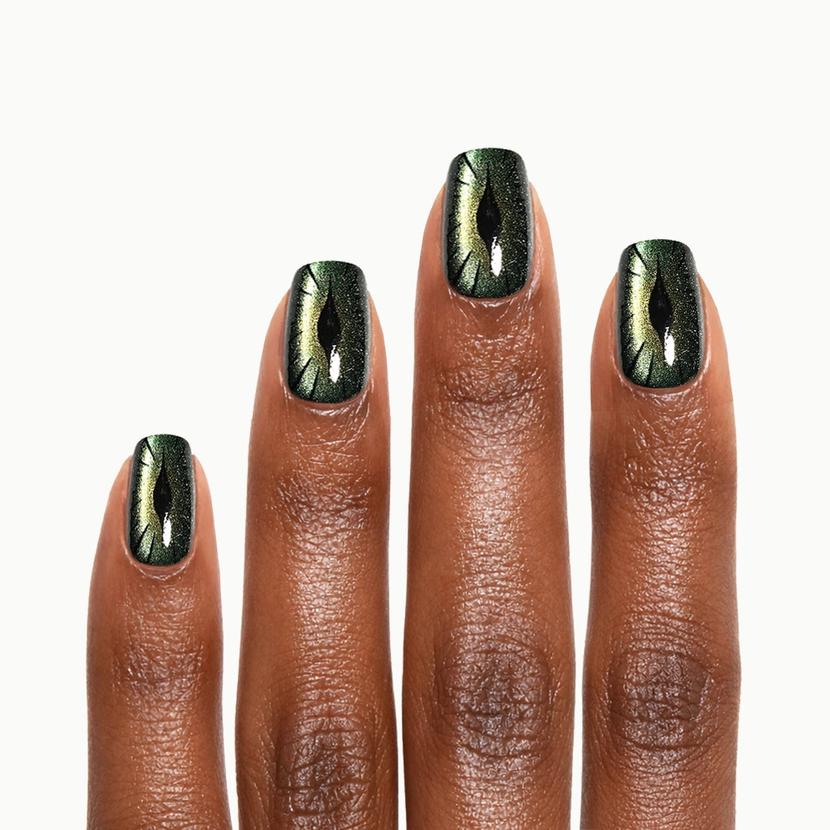 Evil Eyes – Square Green Evil Eye Press-On Nails