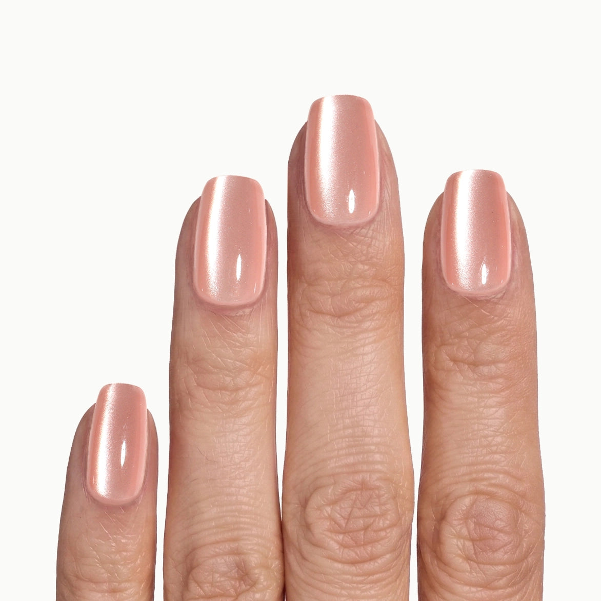 Peach Candy – Short Square Peach Pink Press-On Nails
