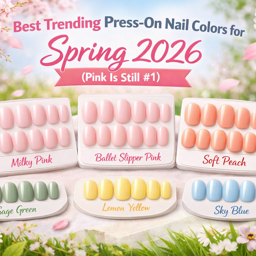 Best Trending Press-On Nail Colors for Spring 2026 (Pink Is Still #1 ...