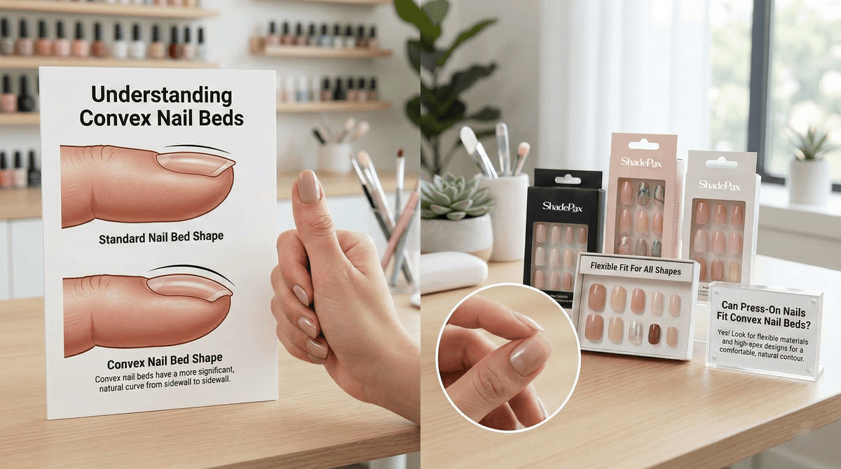 Flat Nail Beds vs. Curved Nail Beds. How to Choose Press On Nails That