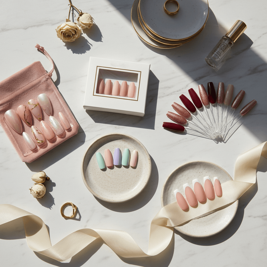 Press-On Nails for Short Nail Beds That Don't Look Bulky (Best Shapes + Tips)