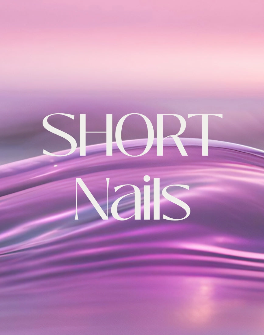 Short length press on nails made with premium PMMA acrylic and UV-cured gel. Natural daily wear styles that look real, stay on longer, and apply in minutes.