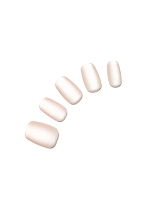 Neutral matte square press-on nails, solid nude shade