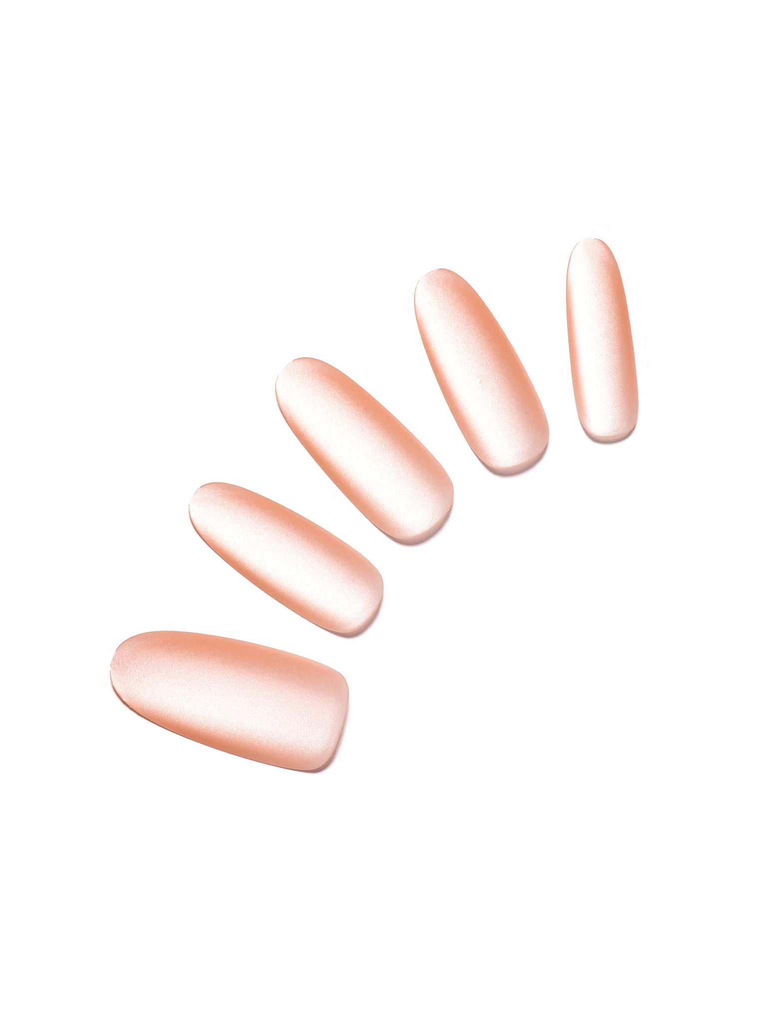 Nude Blossom long oval nude press-on nails 30-piece set