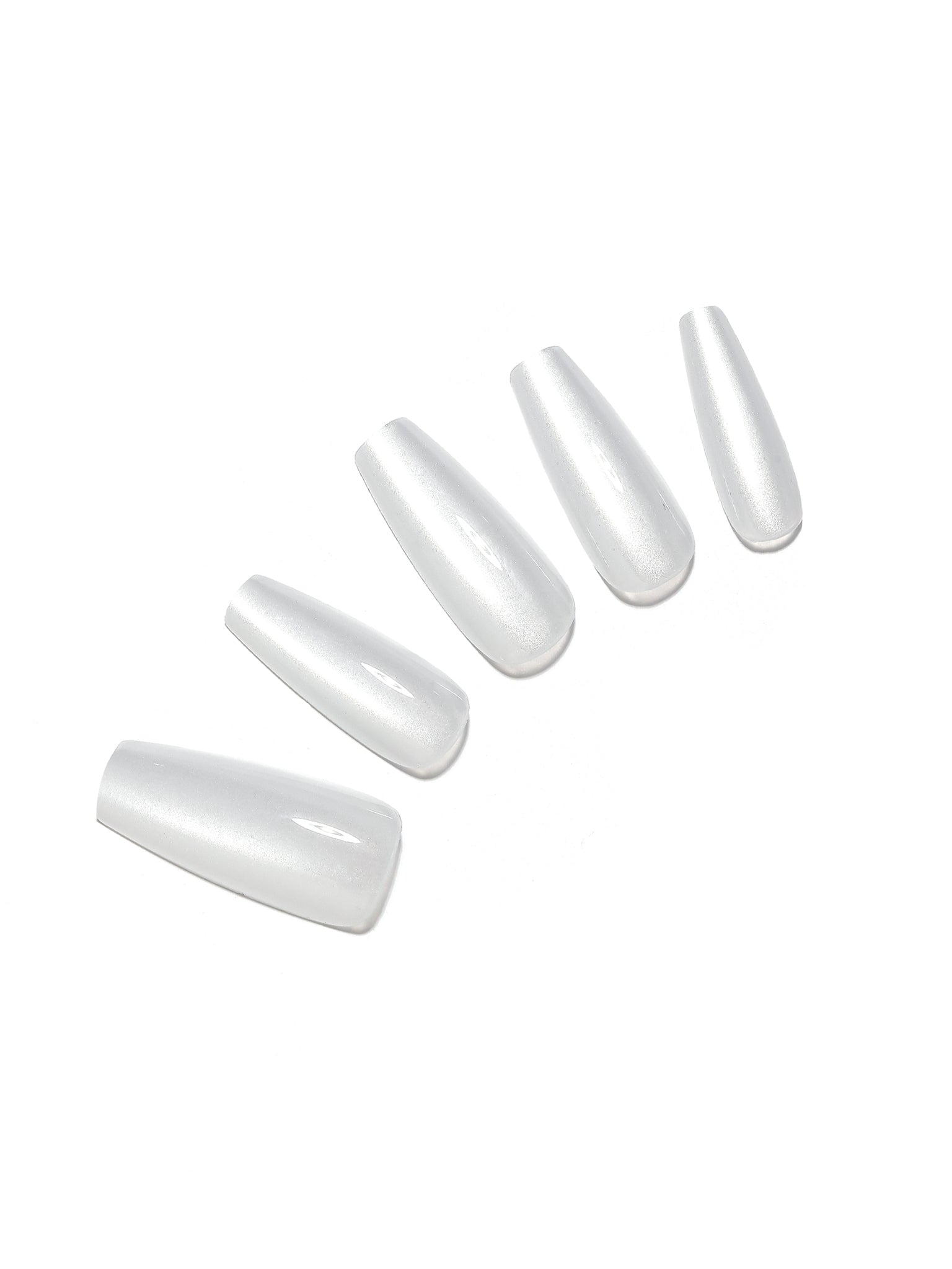 white long coffin press on nails