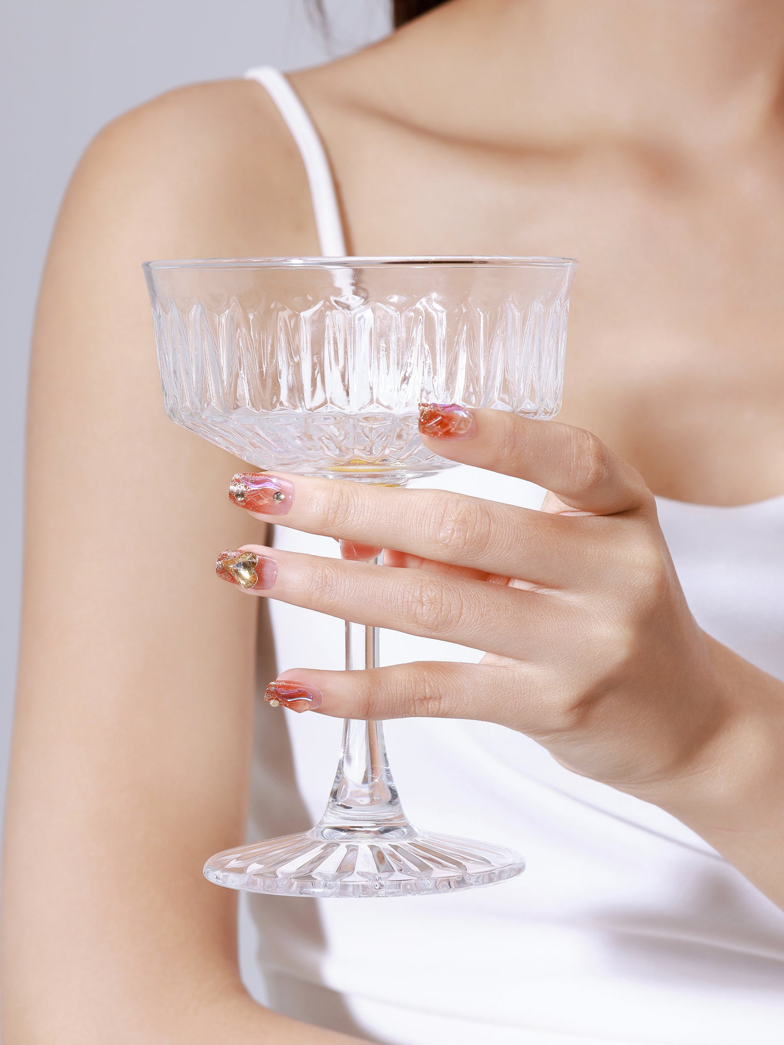 Fire and Flame bold red orange flame press-on nail set with multiple sizes