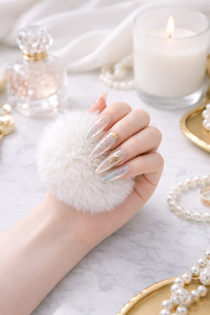 Gold moon and star accents for a subtle celestial statement