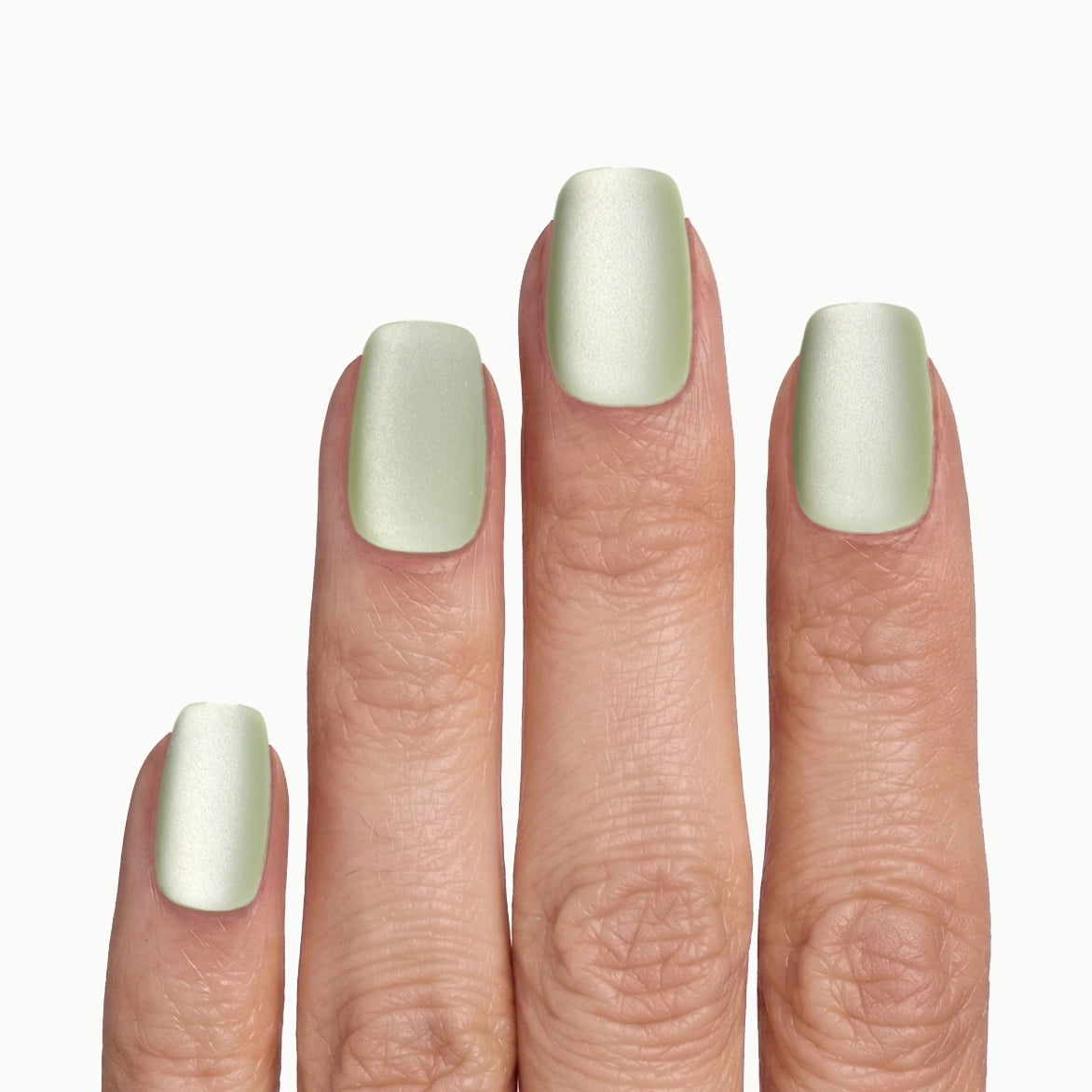 Mint Candy – Matte Square Soft Sage Green Press-On Nails