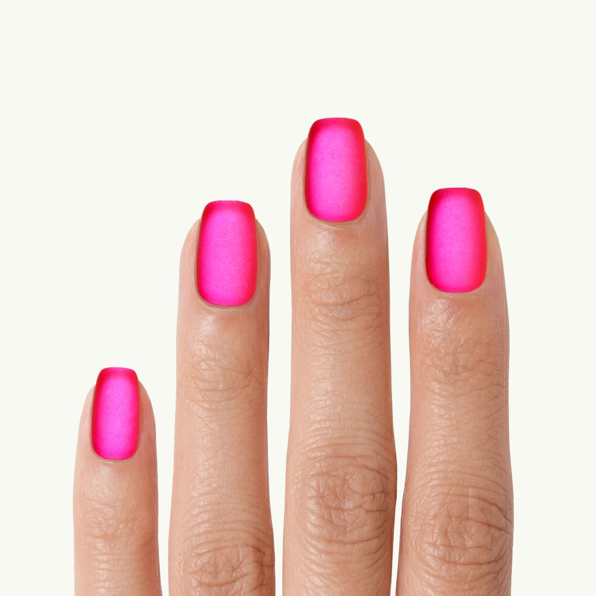 Popstar Pink – Square Hot Pink Press-On Nails